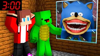 Why BABY SONIC Attacled Mikey and Jj at 300 AM in Minecraft at 300 AM   Maizen [upl. by Smail]