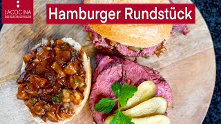 Hamburger Rundstück perfekte Resteverwertung vom Sonntagsbraten  La Cocina [upl. by Gigi301]