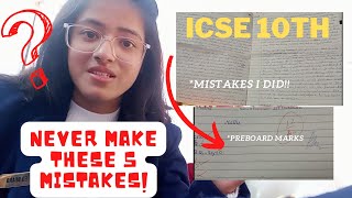 5 Mistakes you should never make in 10th boards🫡😱 [upl. by Eimorej506]