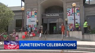 Juneteenth celebrated in Chicago at DuSable Black History Museum [upl. by Starling]