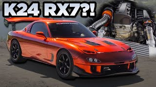 Honda K24 Swapped FD RX7  RIPS Mountain Roads The Perfect Rotary Replacement [upl. by Oderfigis891]