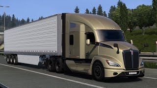 Truck Kenworth T680 NG 2022 76 Sleeper Transporting Cheese Containers  Euro Truck Simulator 2 [upl. by Dolley]