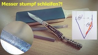 Messer stumpf schleifen  Umgang mit ungleichmäßigen Anschliffen [upl. by Nava]