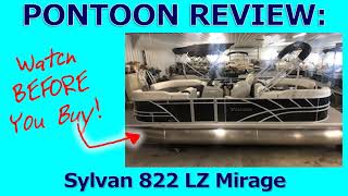 Pontoon Review 2021 Sylvan Mirage 822 LZ [upl. by Carly]