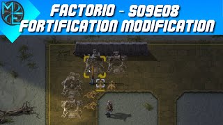 Factorio  S09E08  Fortification Modification [upl. by Eseilenna]