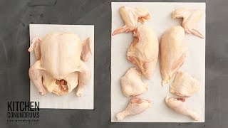 How to Cut a Chicken Into 8 Pieces in Under a Minute  Kitchen Conundrums with Thomas Joseph [upl. by Scotney]