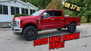 2023 Ford F350 King Ranch Review Leveling Kit 37quot Nitto Ridge Grapplers amp Fuel Wheels Unleashed [upl. by Avik]