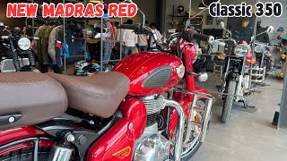 New Classic 350 Madras Red Colour Full Review ✅ New Updates amp Features ❤️ 2024 Classic 350 [upl. by Serg231]