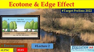 Ecotone and Edge Effect  Edge Species  Environment  UPSC Prelims 2022  lecture 2 [upl. by Johansen]