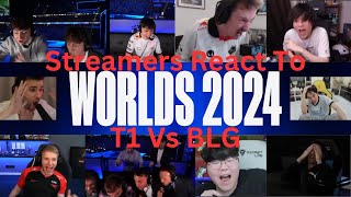 Streamers React to the FINAL Teamfight at Worlds 2024 Day 21 [upl. by Adnolaj919]