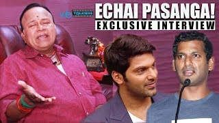 Vishal Nee AAMBALA ah da  Radha Ravi Bold Interview  Arya [upl. by Erdua]