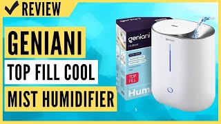 GENIANI Top Fill Cool Mist Humidifiers for Bedroom amp Essential Oil Diffuser Review [upl. by Mila606]