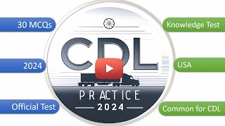 CDL Practice Test 2024 Common Knowledge Test 2024 for All US Commercial Drivers [upl. by Frantz]