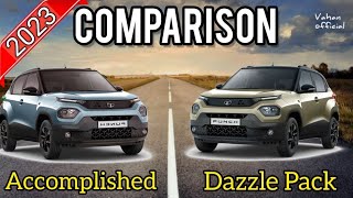 Tata Punch Accomplish vs Dazzle Pack Detailed Comparison 🔥 Vahan Official [upl. by Dnaltiak]