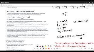 Chemical Equations [upl. by Aerdnak]