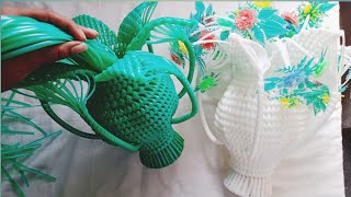 plastic wire ka pot Guldasta Banane Ka Tarika 2022 New Design Guldasta  New Kalash ka Design pot [upl. by Layor634]