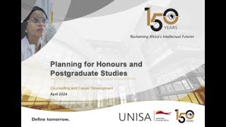 Preparing for Honours and Postgraduate Studies [upl. by Hamon]