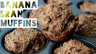 Healthy Muffins Recipe  How To Make Low Fat Banana Bran Muffins [upl. by Aspa]