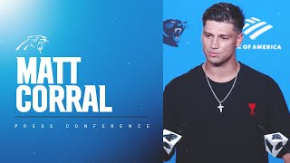 Matt Corral talks first preseason game [upl. by Adlihtam253]