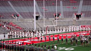 OSUMB 8 29 2015 Band Family Concert Ramp and Buckeye Battle Cry [upl. by Naitsirhk]