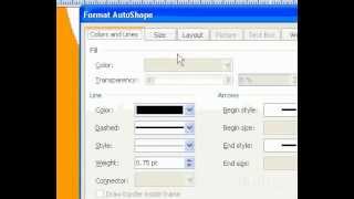 Microsoft Office Publisher 2003 Draw a line or arrow [upl. by Leanard]