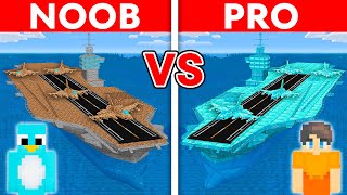 NOOB vs PRO AIRCRAFT CARRIER Build Challenge in Minecraft [upl. by Hyatt]