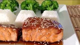 Teriyaki Salmon RecipeHow To Make Grilled Teriyaki SalmonAsian Food [upl. by Granger]