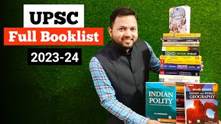 UPSC Complete Booklist 202324  IAS Booklist for 202324  IAS Best Books [upl. by Blanka]