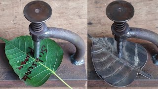 How To Make Leaf Ornaments From Sheet Metal  Metal Leaf Making ideas  Sheet Metal Project ideas [upl. by Norag]