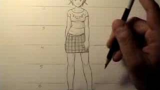 How To Draw Manga Female Body Proportions HTD Video 12 [upl. by Procto]