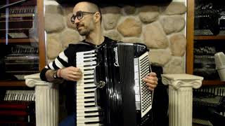 3582  Black Pancordion Crucianelli Piano Accordion LMMH 41 120 1999 [upl. by Euqinobe]