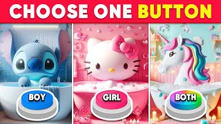 Choose One Button BOY or GIRL or BOTH 🎀💎🌈 Quiz Kingdom [upl. by Alleirbag]