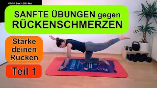 SANFTE ÜBUNGEN gegen RÜCKENSCHMERZEN ✨🤸‍♂️ Fühle dich wieder wohl Teil 1 rückentraining rückenfit [upl. by Llyrehc]