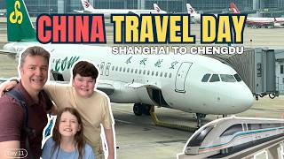 CHINA TRAVEL DAY  SHANGHAI TO CHENGDU by MAGLEV and FLYING China Southern Airlines [upl. by Joceline355]