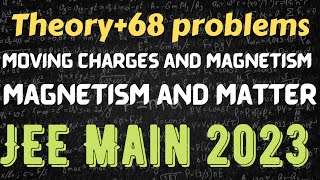 Physics Crash Course JEE Main 2023  Moving charges and magnetism Magnetism and matter revision [upl. by Werna]