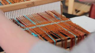 Weaving with a Doubled Up Weft with a Stick Shuttle [upl. by Lerat]