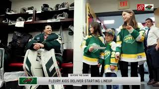 Marc Andre Fleurys kids read the starting lineup tonight [upl. by Nerua353]