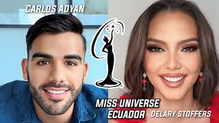 Miss Universo 2023  Miss Ecuador Delary Stoffers con Carlos Adyan [upl. by Goles703]