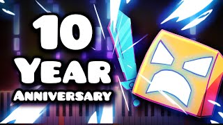 Geometry Dash 10 Year Anniversary  Piano Tutorial [upl. by Tak95]