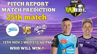 Adelaide Strikers VS Hobart Hurricanes WBBL Aaj ki Dream11team  Match prediction  pitch report [upl. by Assilac654]