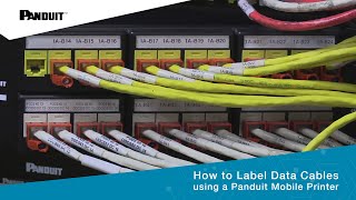 How to Label Data Cables using Panduit Mobile Printer [upl. by Arrej]