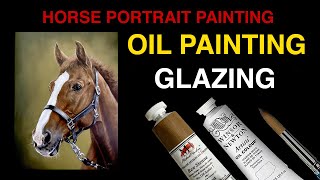 oil painting  glazing technique  horse portrait [upl. by Eciryt400]