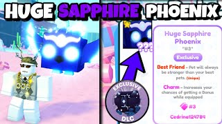 I Got The FIRST EVER HUGE SAPPHIRE PHOENIX in Pet Simulator X [upl. by Aikemet]