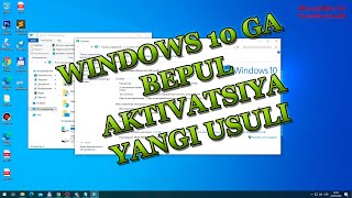 Windows 10 AKTIVATSIYA YANGI VARIANTI [upl. by Anawik]