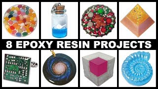 8 Easy Epoxy Resin Projects  Magnets  Paperweights  Cufflinks  Pendants  More  DIY Tutorial [upl. by Mode443]