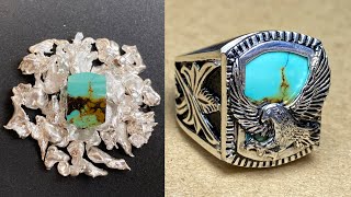 custom made ring for men  handmade eagle ring [upl. by Geoffrey]