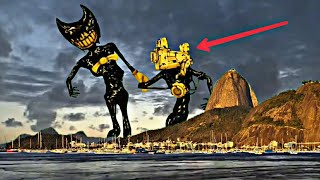 Bendy vs Projectionist  Bendy and Projectionist fight in Rio de Janeiro  Brasil [upl. by Mikaela837]