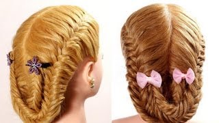 Fishtail braid hairstyle tutorial Braided hairstyles for long hair [upl. by Yromem616]