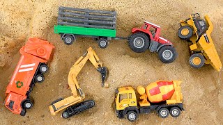 Play with toys cars saves construction vehicles from sand pits  BIBO TOYS [upl. by Leonhard349]