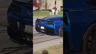 Loud C7 Corvette Does a Heavy Acceleration Leaving a Car Show [upl. by Ahsim]